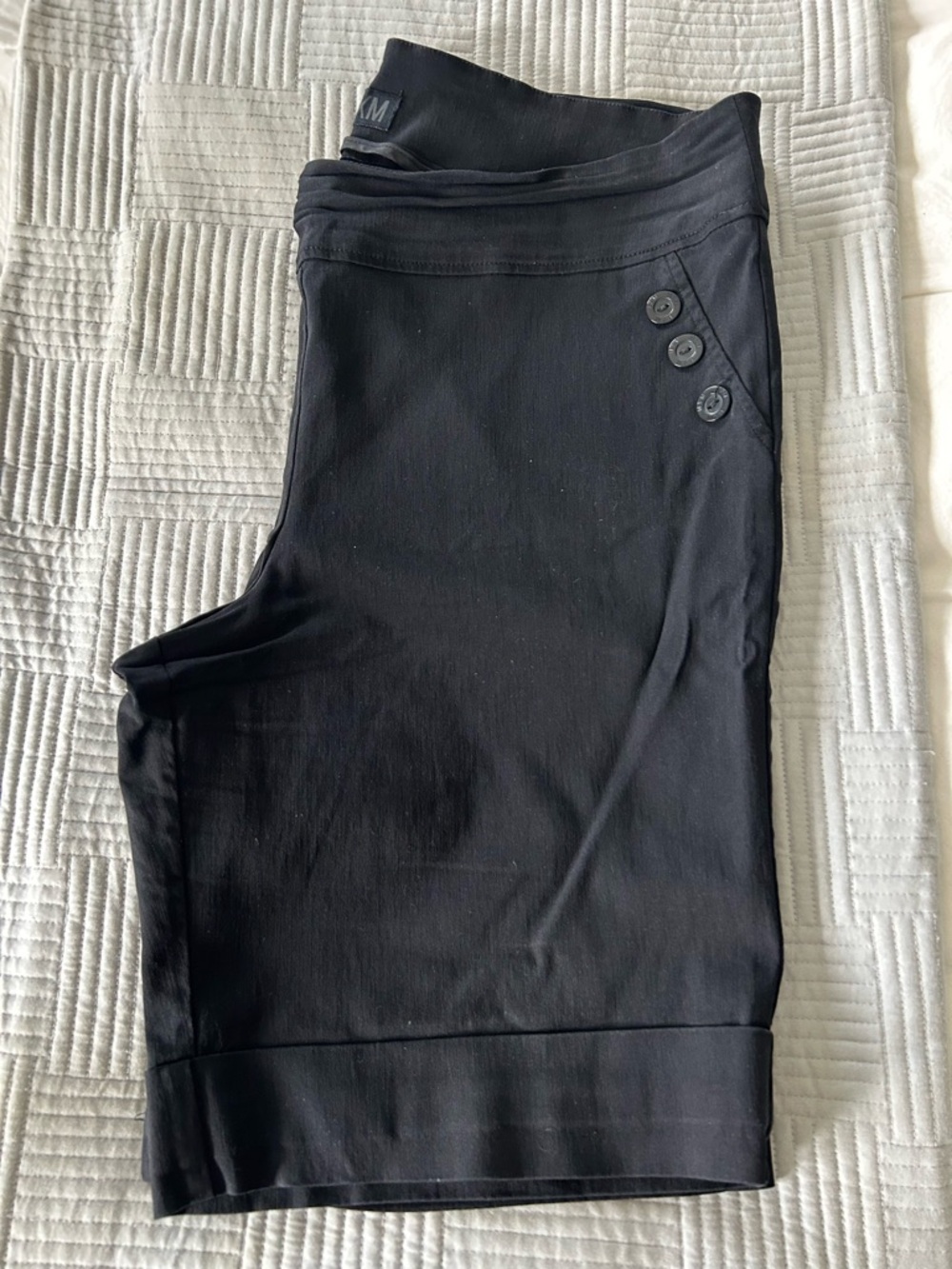 MXM Black Cuffed Bermuda Short